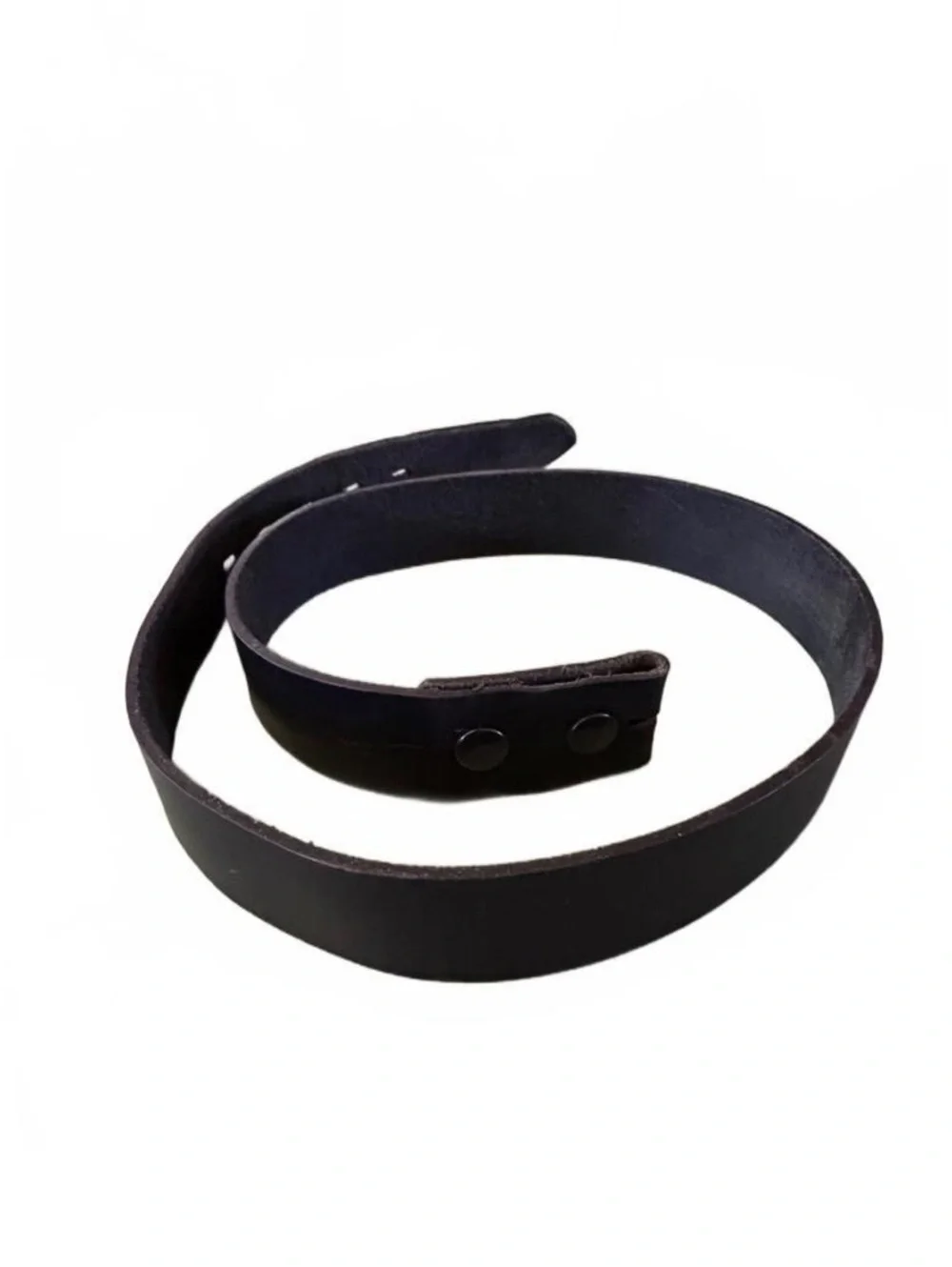 Black Leather Belt Size 36 with Snap Closure